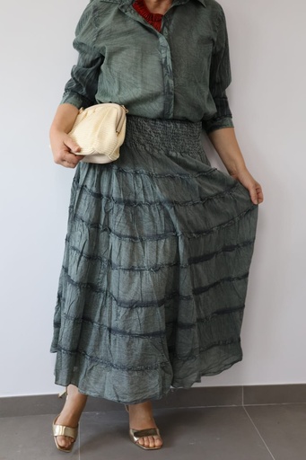 [CB08KK] Falda ESMERALDA Kaki. REBAJADO 30%