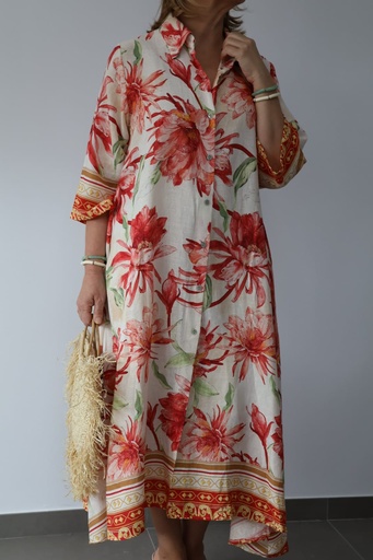 [GLA2508RJ] Vestido CAMPIÑA rojo