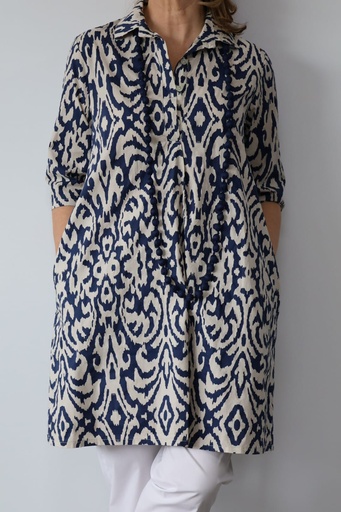 [GLAM22005BG] Vestido LABERINTO marfil