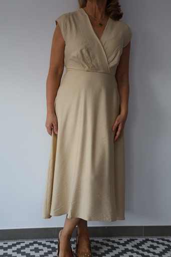 [SH115233VAI] Vestido ALMANSA Vainilla Rebajado 50%