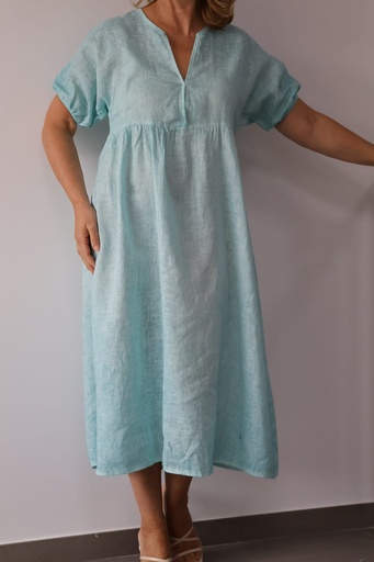[CRL14495TRQ] Vestido DELFINA Turquesa.    REBAJADO 30%