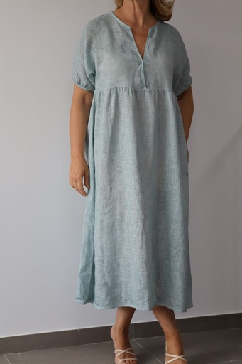 [CRL14495GR] Vestido DELFINA Celeste.   REBAJADO 30%
