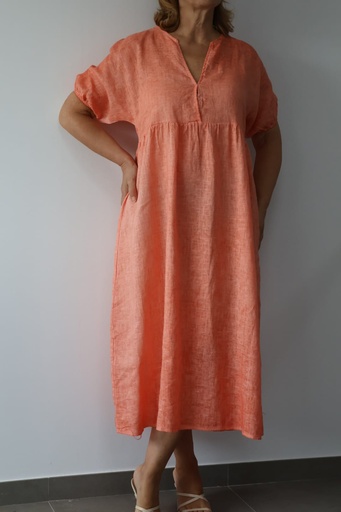 [CRL14495CRL] Vestido DELFINA Coral.    REBAJADO 30%