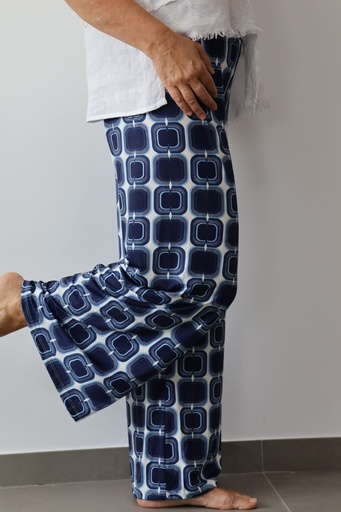 [LET3613AZ] Pantalón  RETRO Azul