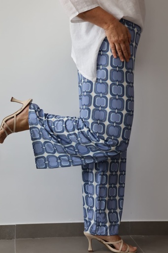 [LET3613CEL] Pantalón  RETRO Celeste