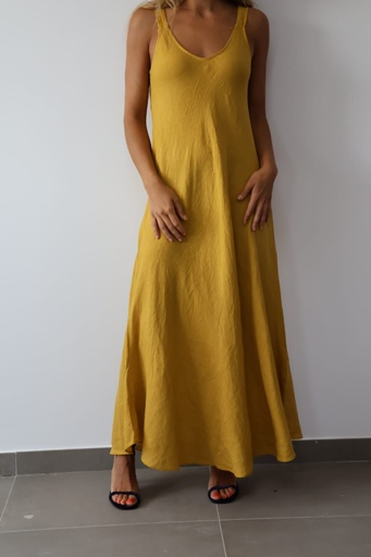 [LIN2219MOS] Vestido CIRUELA Mostaza