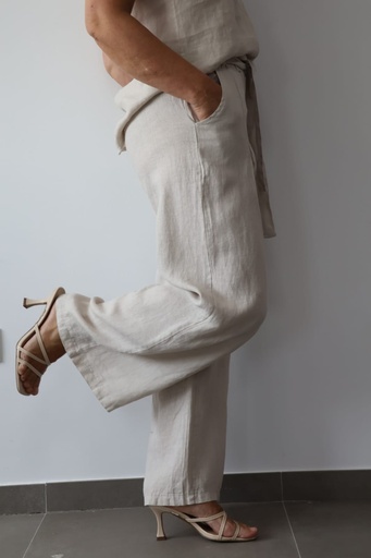 [LIN621130BEI] Pantalón ROSALÍA Beige