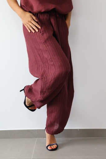 [LIN41486BUR] Pantalón PABLO Burdeos
