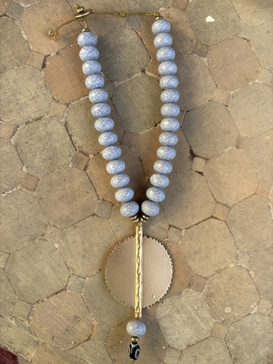 Collar-Gargantilla PLACA Celeste