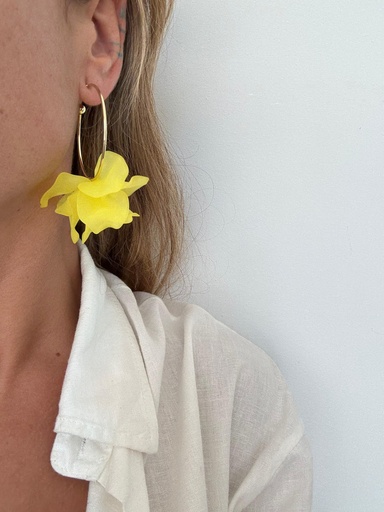 Pendiente PÉTALOS Amarillo