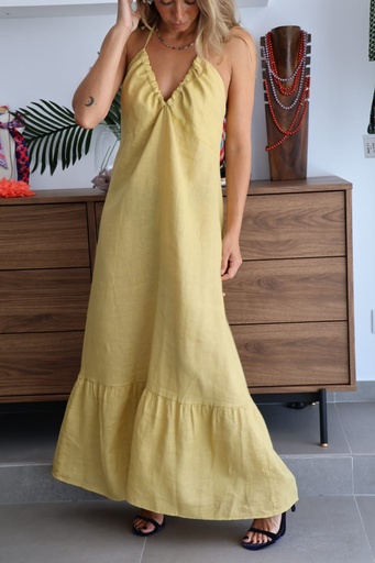 [LIN14991MOS] Vestido NALA Mostaza
