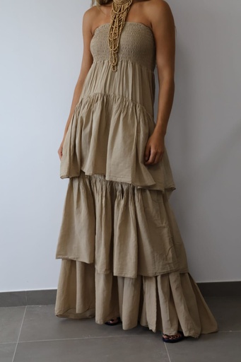 [LIN80231CAM] Vestido RAFIKI Camel