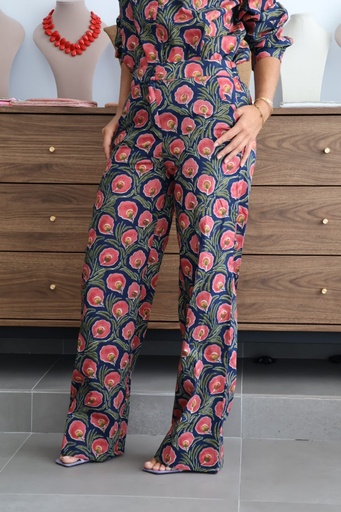 Pantalón FLORENTINA Azul. Talla. S/M