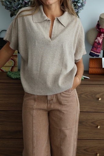 [CEL10325BG] Jersey MARÍA Beige