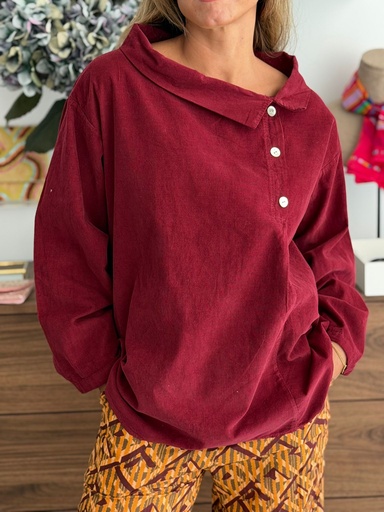 [GLA35238BD] Camisa TARRAGONA Burdeos