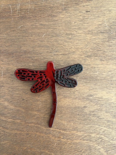 [SON49268BUR] Broche LIBELULA Burdeos