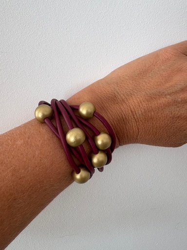[SON55646BU] Pulsera CAUCHO Burdeos