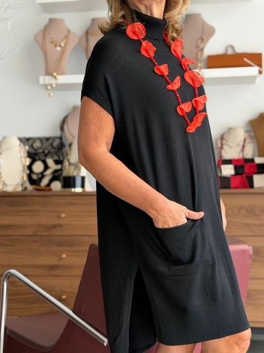 [BEC6047NE] Vestido ESCALA Negro