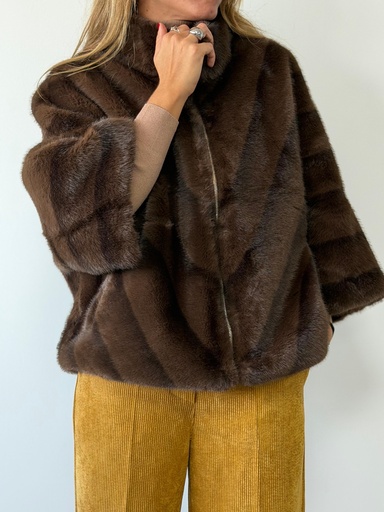 [BEC9500MR] Chaquetón ZARINA Marrón