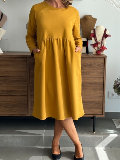[GLA23156MT] Vestido NOGUEL Mostaza