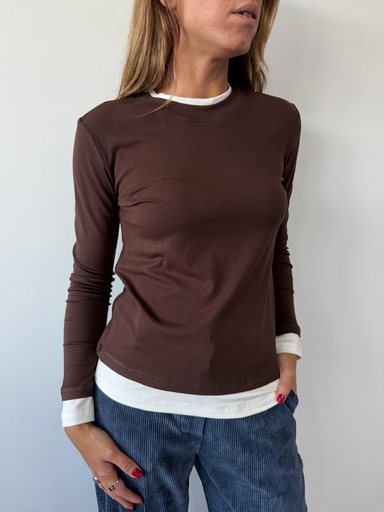 [BEC8490MRR] Camiseta VIVOS Marrón