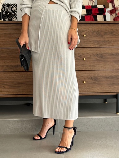 [CEL7894GR] Falda POSADA Gris