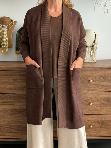 [JNJ0771MRR] Abrigo LURTA Marrón