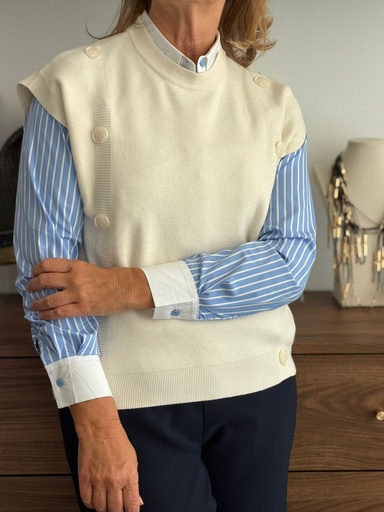 [JNJ1063MF] Jersey MONACO Marfil