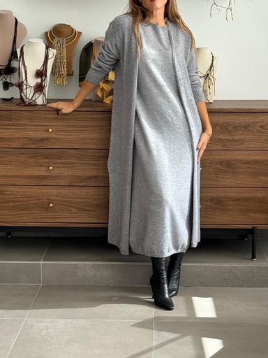 [JNJ27072GR] Abrigo SICILIA Gris