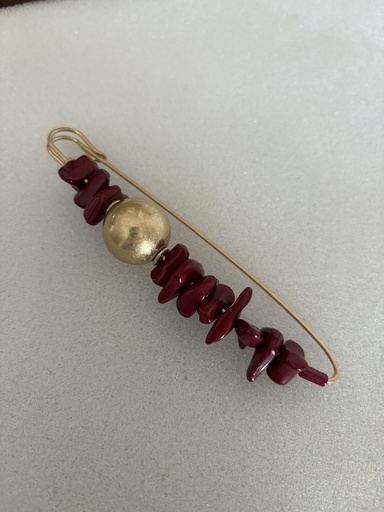 [SON55847BUR] Broche ROCOSO Burdeos