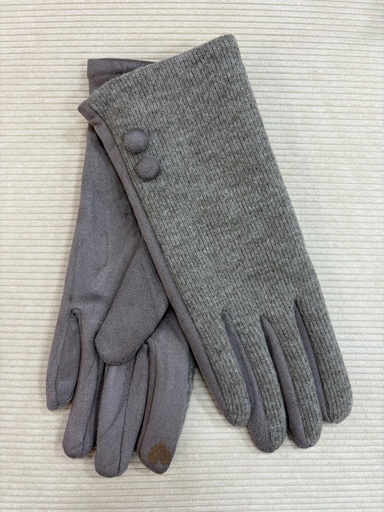 [JAM0375GR] Guante BOTONES Gris