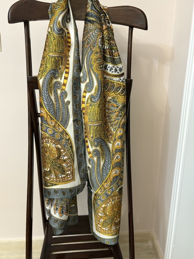 Foulard CACHMERE Gris/Amarillo