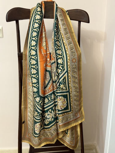 Foulard CACHMERE Naranja/Verde