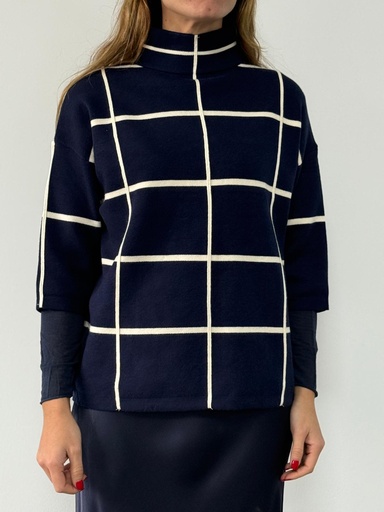 [NM8113] Jersey CUADRICULA Azul