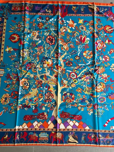 Pañuelo BOTANICO Turquesa