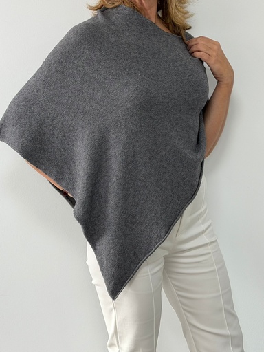 [MU24138GR] Poncho MESALA Gris