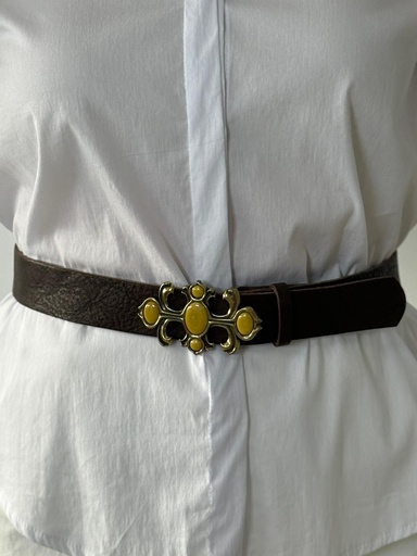 [LET AMA] Cinturón FILIGRANA Amarillo