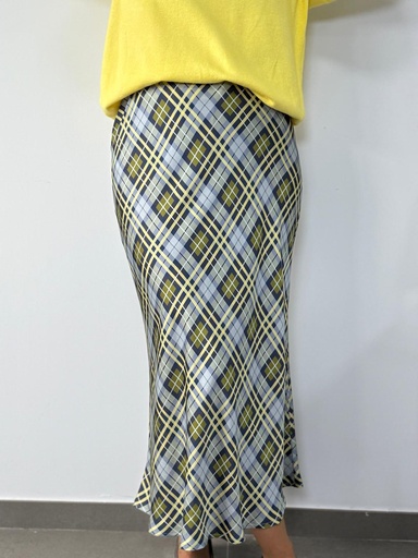 [LET 25255PIS] Falda ESCOCIA Pistacho