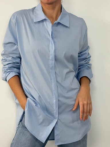 [LET50320CE] Camisa POPELÍN Celeste