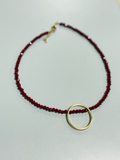 COLLAR ARETE Rojo