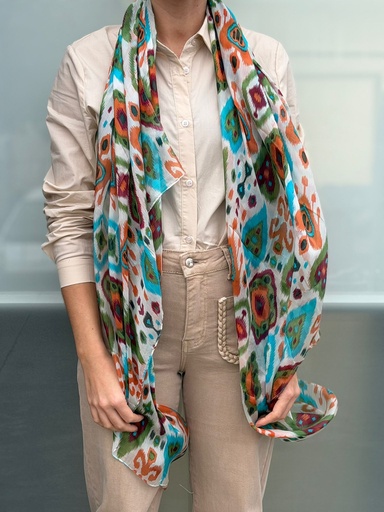 PAÑUELO SEDA IKAT 8