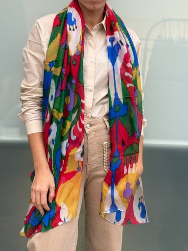 PAÑUELO SEDA IKAT 9