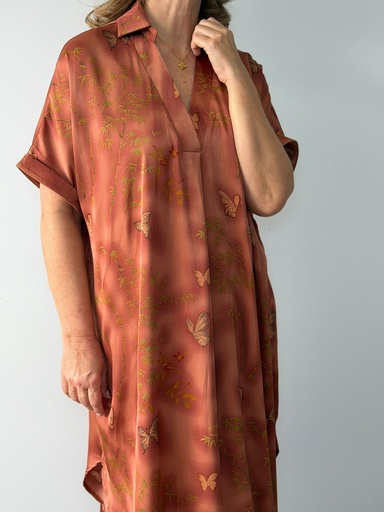 [OK4422ROS] VESTIDO AMAPOLA ROSA