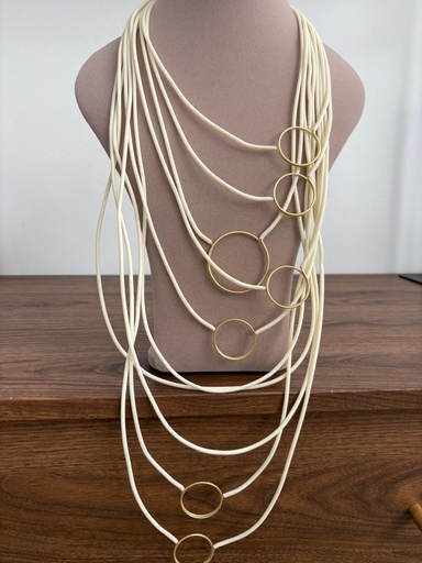 [SON55951MF] COLLAR MULTIANILLAS MARFIL