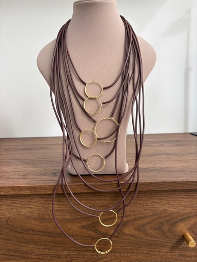 [SON55951MRR] COLLAR MULTIANILLAS MARRON