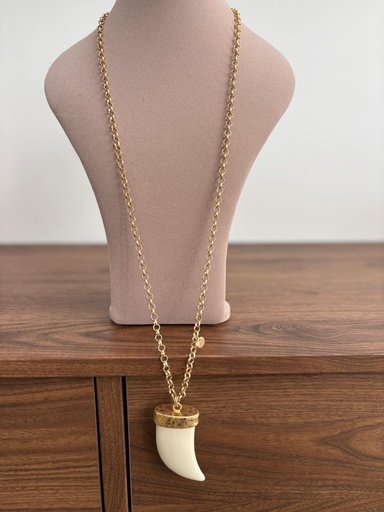 [SON56222MF] COLLAR CUERNO LARGO MARFIL