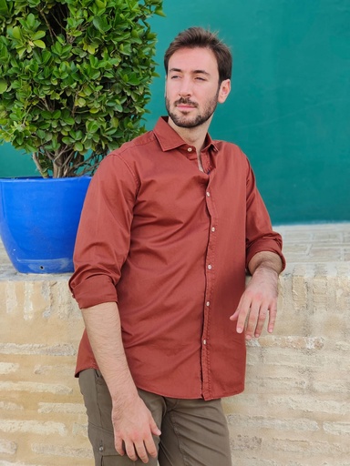 Camisa YATE.Caramelo. SUPER REBAJADO.  TALLA S.